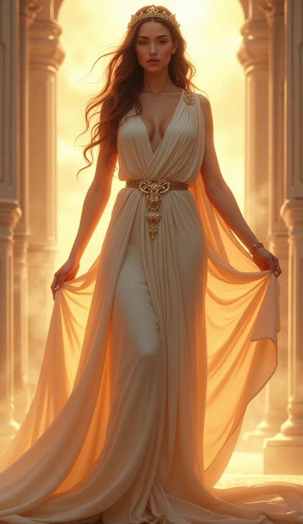 Very beautiful goddess Hestia, whole body