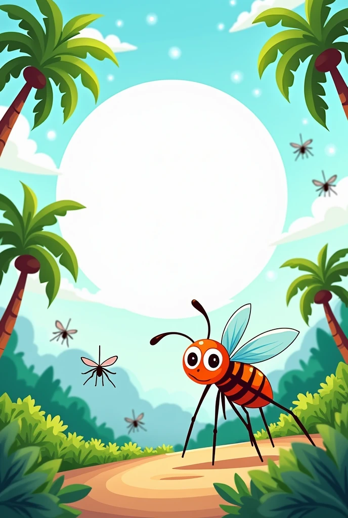 Creative Banner design for dengue with cartoon type and content for precaution for dengue