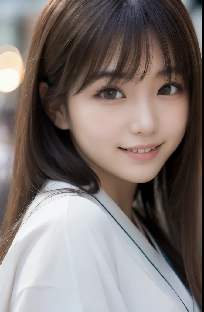 best quality, face focus, soft light, ultra high res, (photorealistic:1.4), RAW photo,(Shinozaki Ai), (fair skin), (kawaii),
1 Japanese girl, solo, cute, smile, (pupil, lights in the eyes), detailed beautiful face, Medium-sized breasts,(high resolution detail of human skin texture),(long hair),(portrait), upper body, white traditional kimono