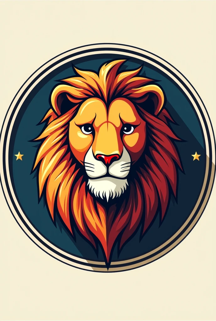 Make a presidential logo with a lion named Dante in a circular shape and make it a little friendly