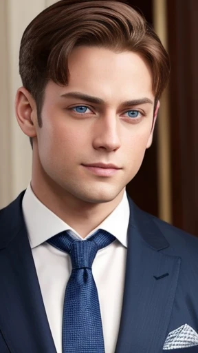 A handsome man Aksamit focus on the character's face