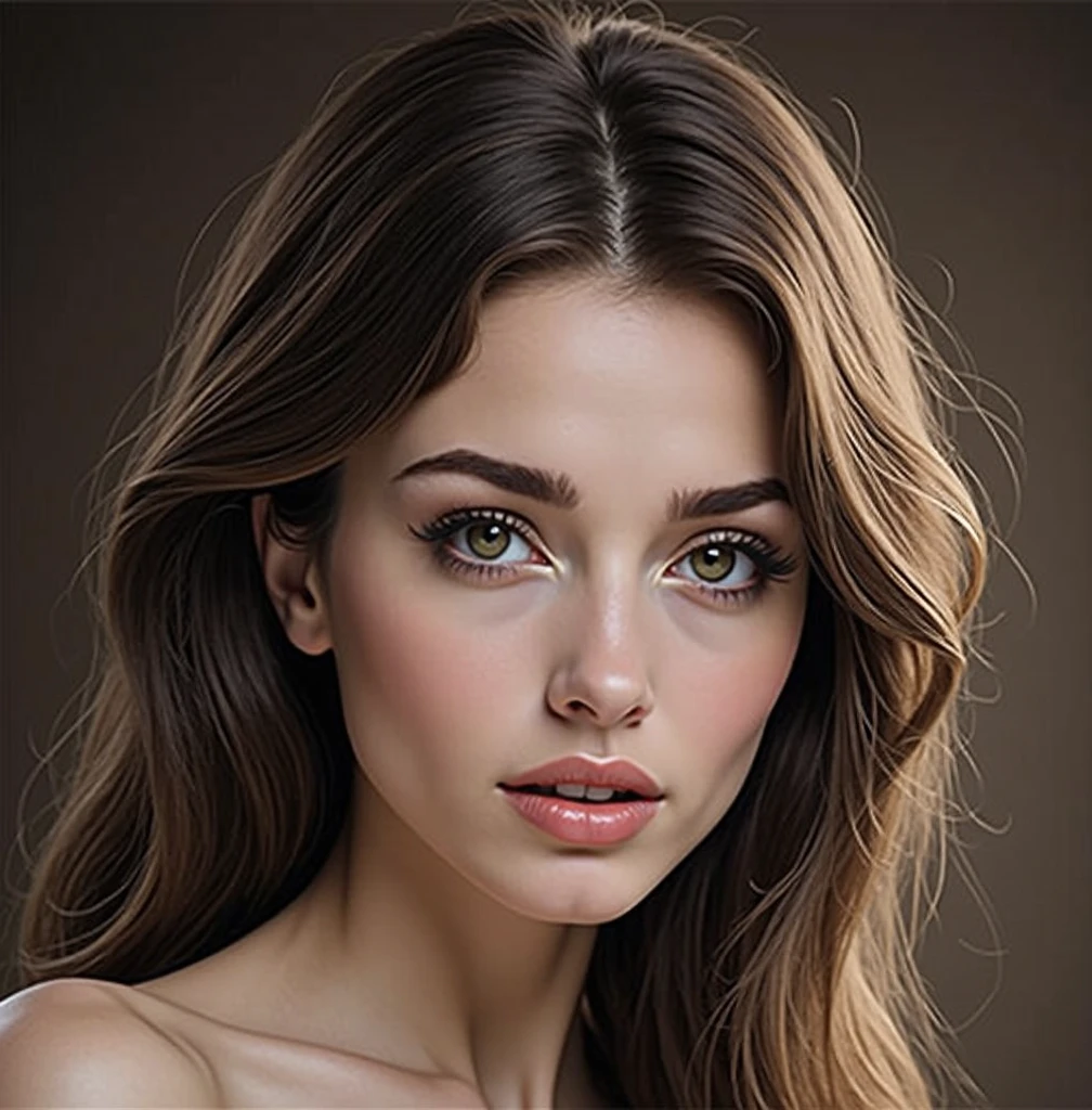 A French fashion model is posing sexy and looking provocatively with a seductive smile