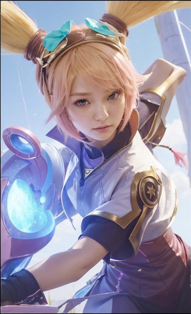 there is a woman with pink hair holding a sword in a field, hints of yayoi kasuma, yayoi kasuma, ayaka game genshin impact, from kingdom hearts, keqing from genshin impact, main character, zhongli from genshin impact, ayaka genshin impact, carrying a magical staff, rin, official character art
