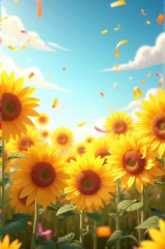 Make me a very nice happy birthday sunflower image 
