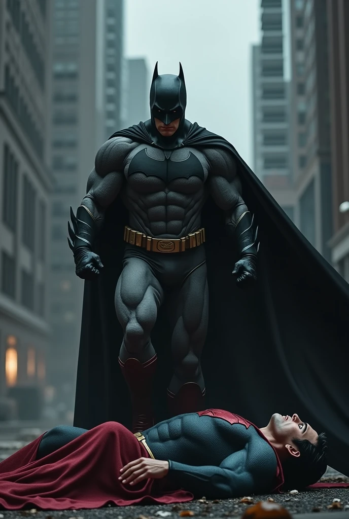 Batman killing superman saying men are brave