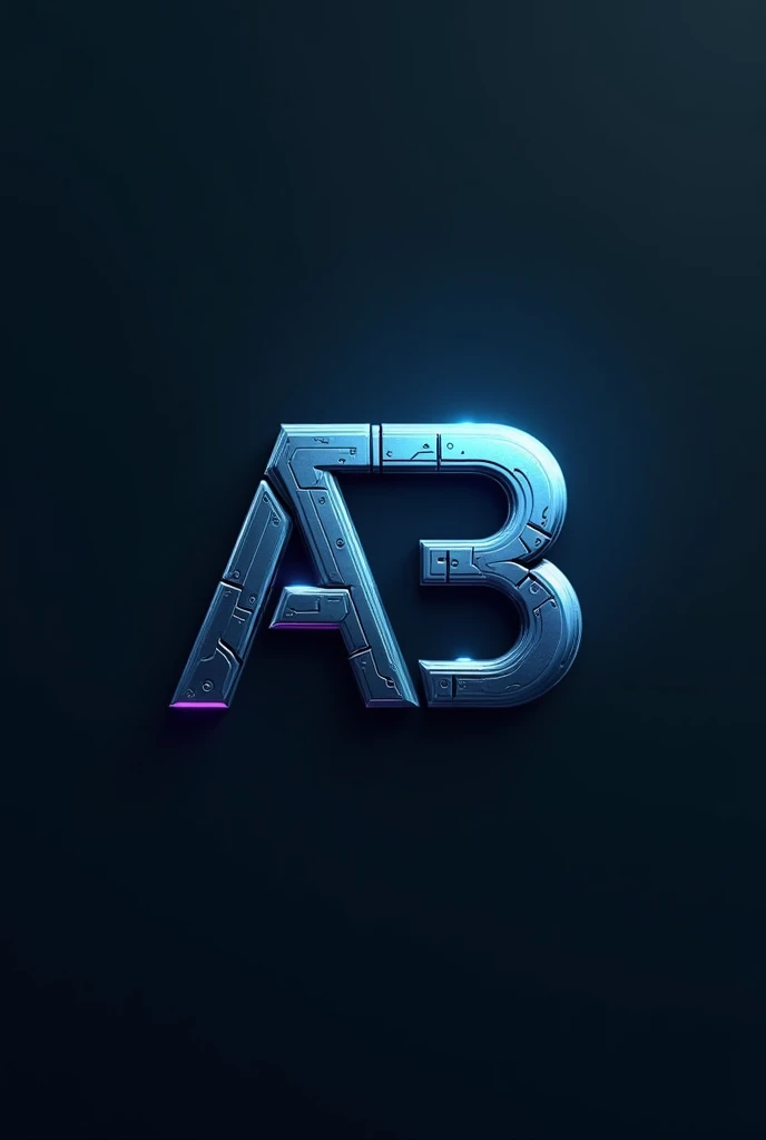 Logo of AB in robotics font