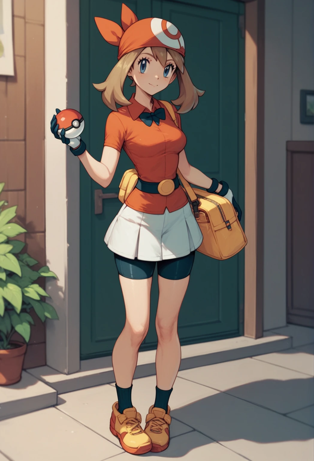 May from Pokémon, triple n size boobs, thin waist, big butt, thick thighs