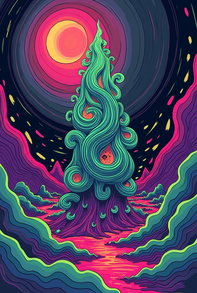 cannabis 90s game weed art, Which reads 'The Grove Patong" 420 artwork, retro psychedelic weed illustration, liquid, psychedelic artwork, in illustration style digital, extremely high quality artwork, estilo de arte impressionante, arte do Adobe Illustrator, visionary art style, psychedelic acid trip, estilo de arte vetorial, Psychedelic style nano-infused Vibrant colors, swirling patterns, abstract forms, surreal, trippy fluid, high quality, 4k render warm colors