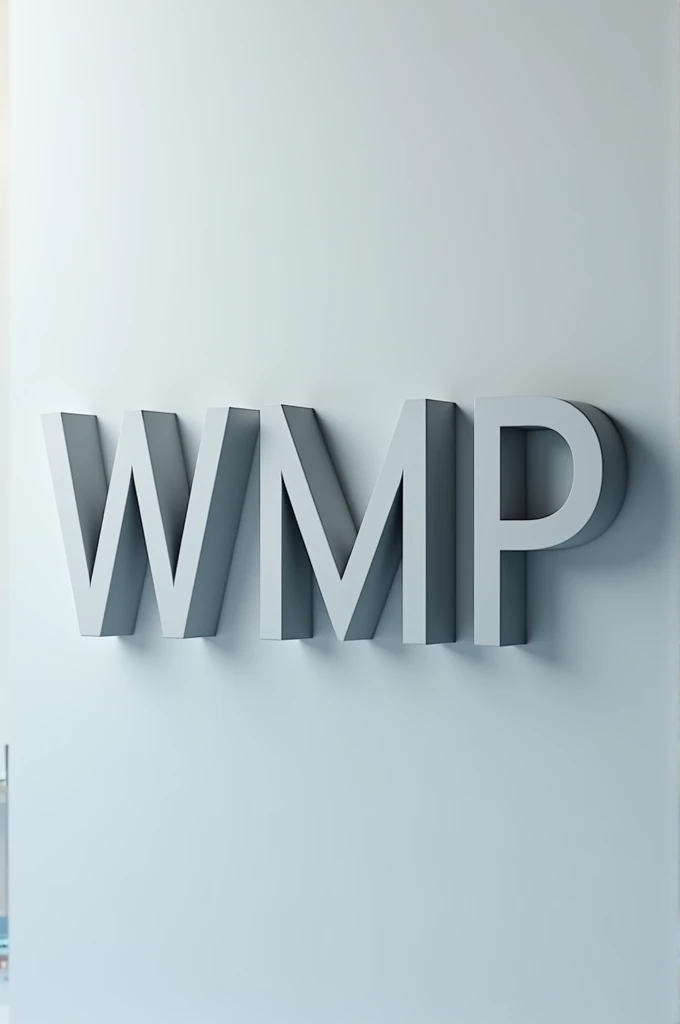 A 3D logo written WMP ORGANIZATION 