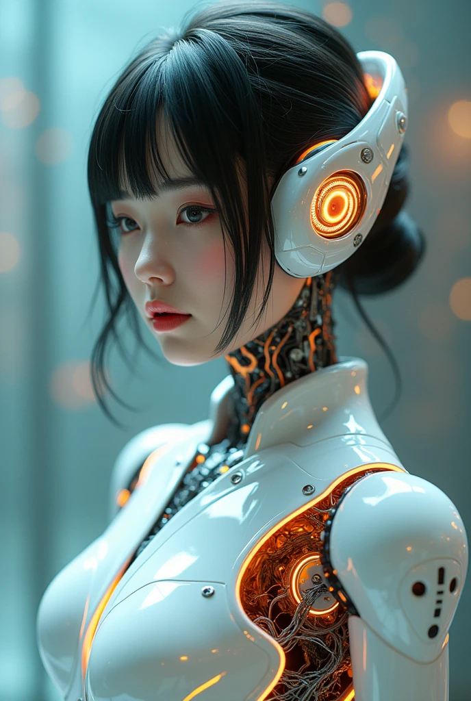Shin Jae-Eun, an interstellar girl, wearing his somewhat vulgar spacesuit, high quality, (RAW photo, best quality), (realistic, photorealistic: 1.4), (extremely delicate and beautiful: 1.4), amazing, fine details, masterpiece, ultra detailed, high resolution, best illustration, best shadow, intricate, ( extremely intricate: 1.2), (exquisitely detailed skin), cinematic light, perfect anatomy, (cool color: 1.4), sharp focus, 8k UHD, DSLR, (Fujifilm XT3),(cyborg plastic mechanical transparent :1.4)