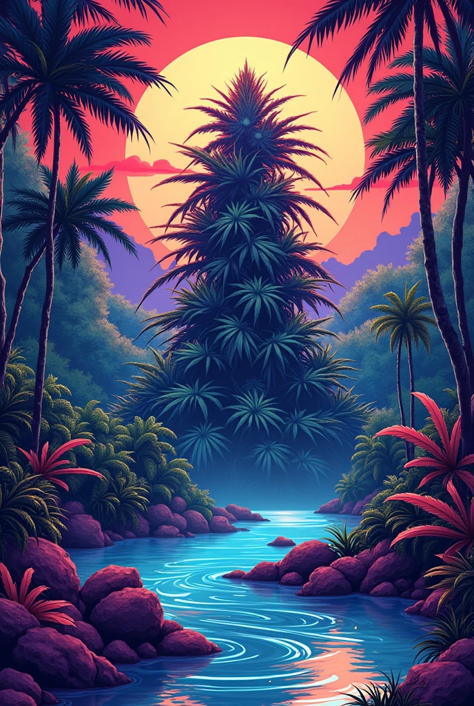  cannabis 90s game weed art which reads 'The Grove Patong" 420 artwork, retro psychedelic weed illustration, liquid, psychedelic artwork, in illustration style digital, extremely high quality artwork, estilo de arte impressionante, arte do Adobe Illustrator, visionary art style, psychedelic acid trip, estilo de arte vetorial, Psychedelic style nano-infused Vibrant colors, swirling patterns, abstract forms, surreal, trippy fluid, high quality, 4k render warm colors