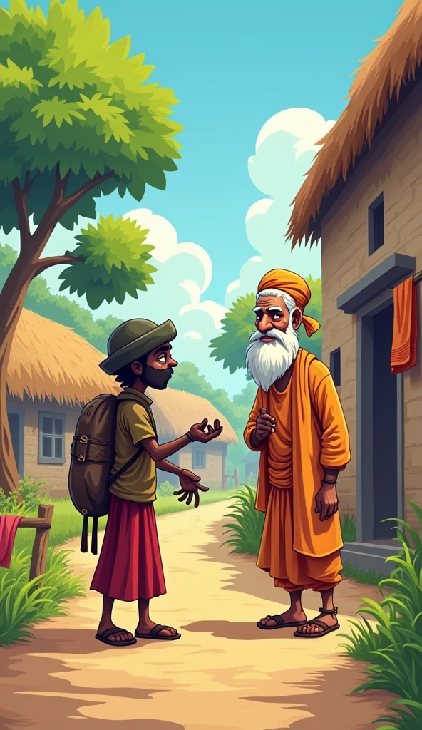 एक गांव
एक चोर
एक बाबा जी
Cartoon image 4k