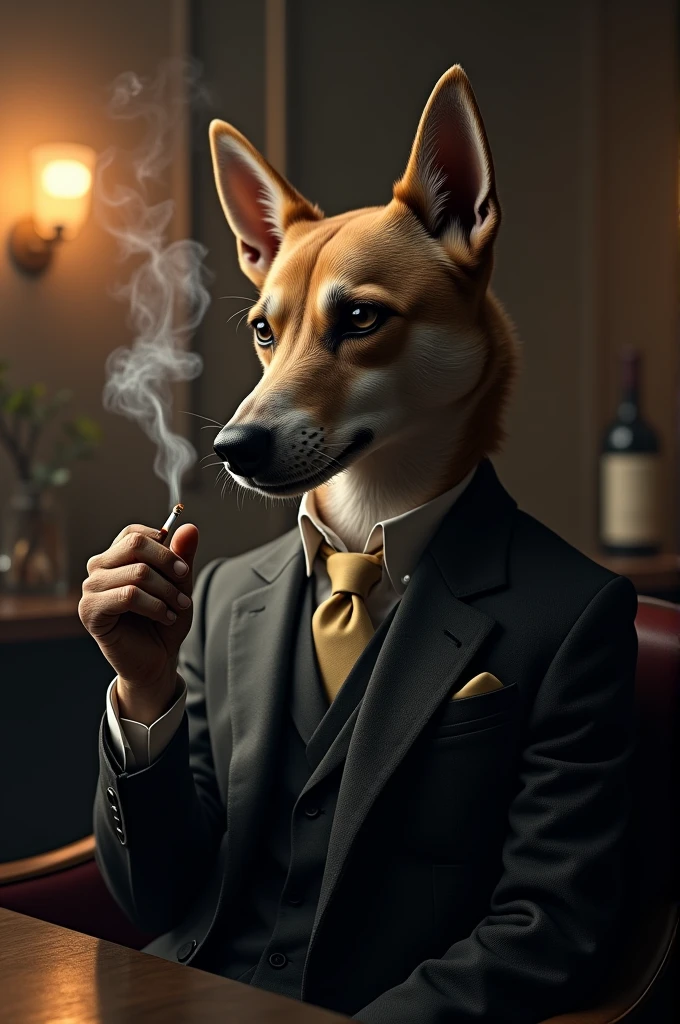 Dog smoking