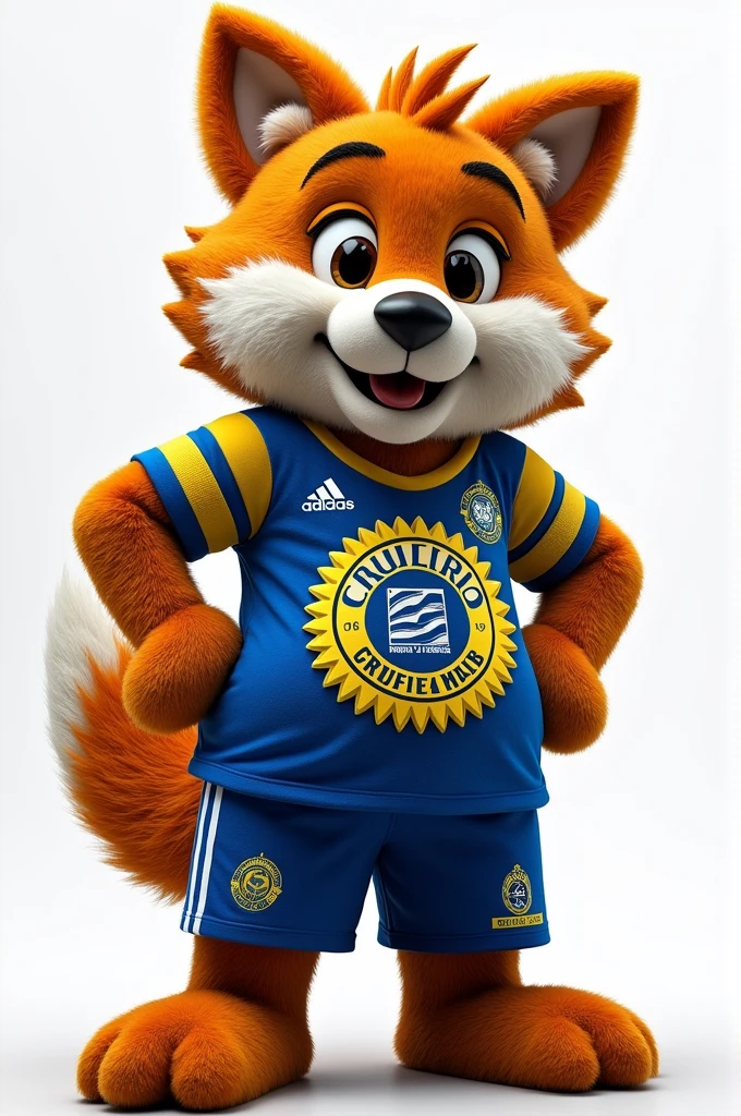 Mascot of Cruzeiro Sports Club, furry style, with male genitals. 