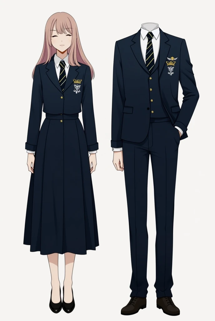 

หากต้องการออกแบบยูนิฟอร์มนักเรียนชายหญิงคู่กัน

colorและธีม:

เลือกcolorหลักที่สอดคล้องกับโรงเรียน เช่น colorน้ำเงินเข้ม colorขาว หรือcolorเขียว
ใช้colorรองเพื่อสร้างความโดดเด่น เช่น เส้นขอบ ปกเสื้อ หรือnecktie
Styleของเสื้อผ้า:

เสื้อสามารถเป็นshirtปกติ แขนสั้นหรือแขนยาว
trousersหรือskirtควรมีความยาวและสไตล์ที่เหมาะสม เช่น trousersยาว skirtจีบ
รายละเอียดเสริม:

Embroider the school logo on the chest or sleeve
You can add a belt with the school logo on the buckle
Fabric:

Choose comfortable and breathable fabrics such as cotton or high quality synthetic fibers
Accessories:

necktieหรือโบว์อาจถูกใช้เพื่อเพิ่มความเป็นทางการ
หมวกหรือเบลเซอร์อาจใช้สำหรับกิจกรรมพิเศษ
คุณมีสไตล์หรือลักษณะพิเศษที่ต้องการให้ใส่ในยูนิฟอร์มหรือไม่? Such as modernity, classic style, or emphasis on use in special environments


You said:
เชิ้ตแขนยาวกรม trousersขายาว/skirtยาว colorดำ  womanปักเข็มกลัดดอกกุหลาบที่อกซ้าย 
ผู้ชายปักเข็มกลัดรูปดาบคู่ที่อกซ้าย ใส่necktie มีความเป็นคลาสสิก
ChatGPT พูดว่า:
ChatGPT
To design a uniform that meets your needs, I recommend the following:

1. shirt:
color: Navy (Navy Blue)
Style: เชิ้ตแขนยาวที่มีปกเสื้อทรงคลาสสิก กระดุมหน้าเป็นcolorเดียวกับเสื้อ
รายละเอียดเสริม:
woman: ปักเข็มกลัดรูปดอกกุหลาบที่อกซ้าย อาจเลือกดอกกุหลาบcolorทองหรือcolorเงิน พร้อมมงกุฎ เพื่อเพิ่มความหรูหรา
ผู้ชาย: Pin a pair of swords brooch on the left chest. You can choose a pair of swords with a classic design, such as crossed swords with a crown.. trousers/skirt:
color: colorดำ (Black)
Style:
trousersขายาวสำหรับผู้ชายและwoman ควรเป็นtrousersทรงตรงที่มีความคลาสสิก
skirtยาวสำหรับwoman อาจเป็นskirtยาวที่มีความยาวถึงข้อเท้า อาจเป็นทรงเอหรือทรงจีบที่ดูเรียบง่ายแต่สง่างาม
3. necktie:
color: ควรเป็นcolorNavyที่เข้ากันกับเสื้อ อาจมีลายเส้นเล็ก ๆ ที่เป็นcolorดำหรือcolorเงินเพื่อเพิ่มความคลาสสิก
Style: necktieทรงเรียบไม่กว้างมาก ให้ดูสมาร์ทและเรียบหรู
4. More details:
material: เนื้อผ้าเชิ้ตและtrousers/skirt ควรเป็นผ้าที่มีคุณภาพดี เช่น ผ้าฝ้ายผสมกับผ้าสังเคราะห์เพื่อให้สวมใส่สบายและคงทน
สไตล์โดยรวม: เน้นความคลาสสิก โดยการเลือกใช้colorและรายละเอียดที่เรียบง่าย แต่ดูหรูหราและสง่างาม