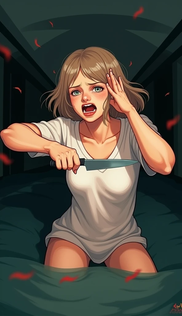 knife her with the same clothes