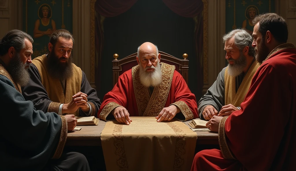biblical history,
King Herod who was old and bald feared the loss of his throne, secretly summoned the chief priests and scribes to determine where the Messiah should be born.