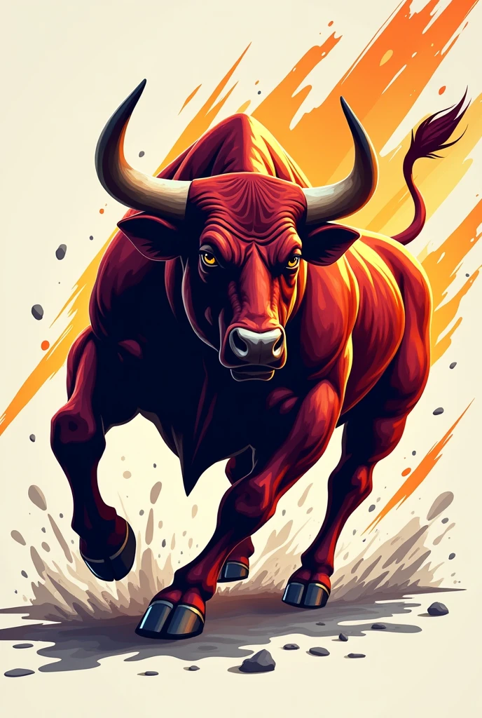 A meme gold meme coin with the name "bullcoin" having a bull running 