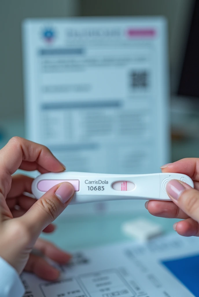Send me photos of a blood test with a positive pregnancy result with the data of Xiomara Aracelly Pucuhuayla Saldivar