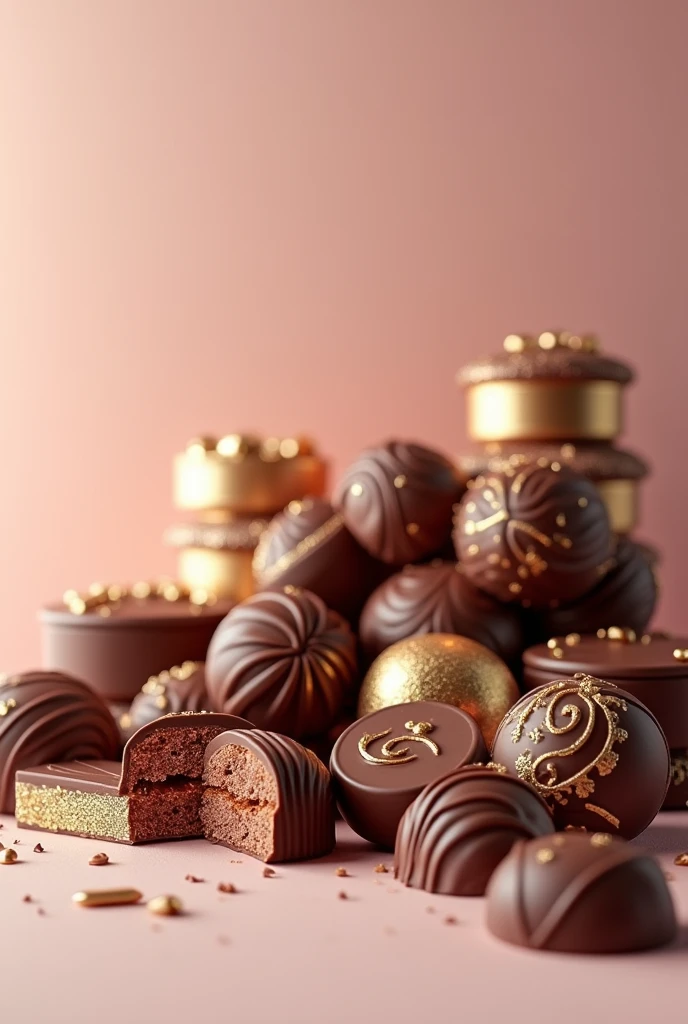 Tasty beautiful chocolate with wrapped
