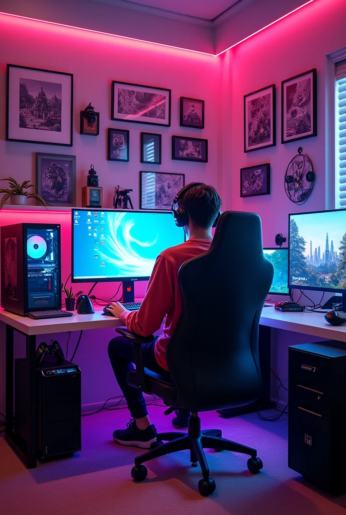 YouTuber gaming room