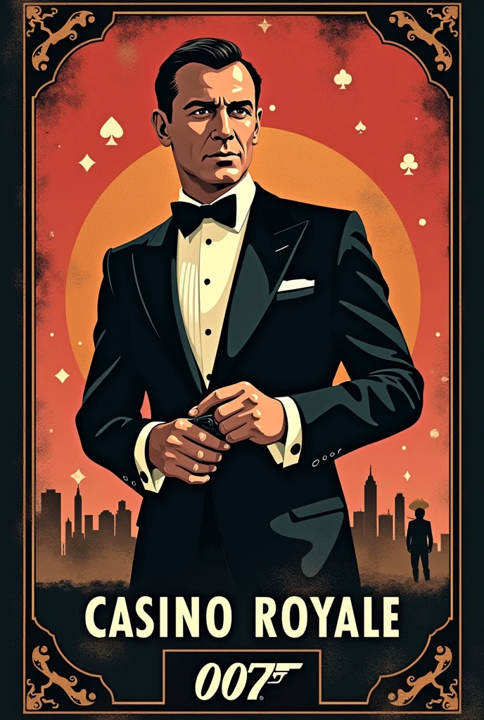 Find posters from casino royale that can be fit into letter frames of alphabet small a without nudity