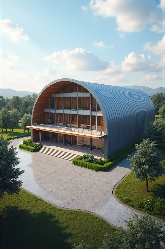 Make a school called icon international School with logo and name at one side of the building having 40 classes and three flow building and a basketball court dining hall for the and the last of us will have a chilling lunch with a nice view accommodation of 600 students and with domes which containing five students summarized in one big metal steel housing rectangular curved building way bigger in uganda very big inside