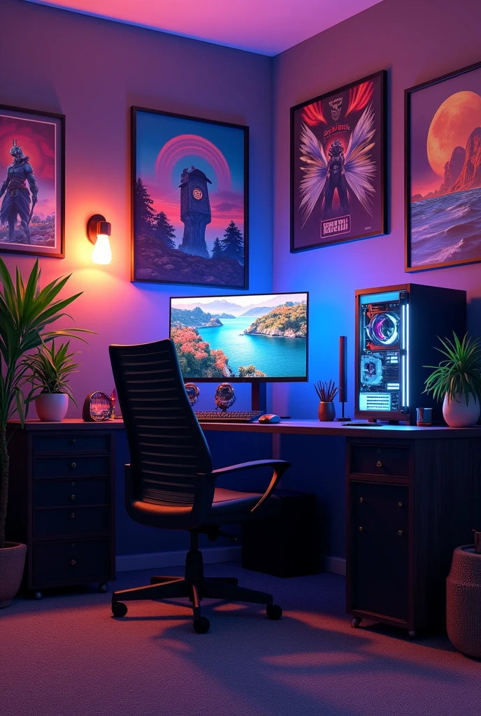 YouTuber gaming room only back ground