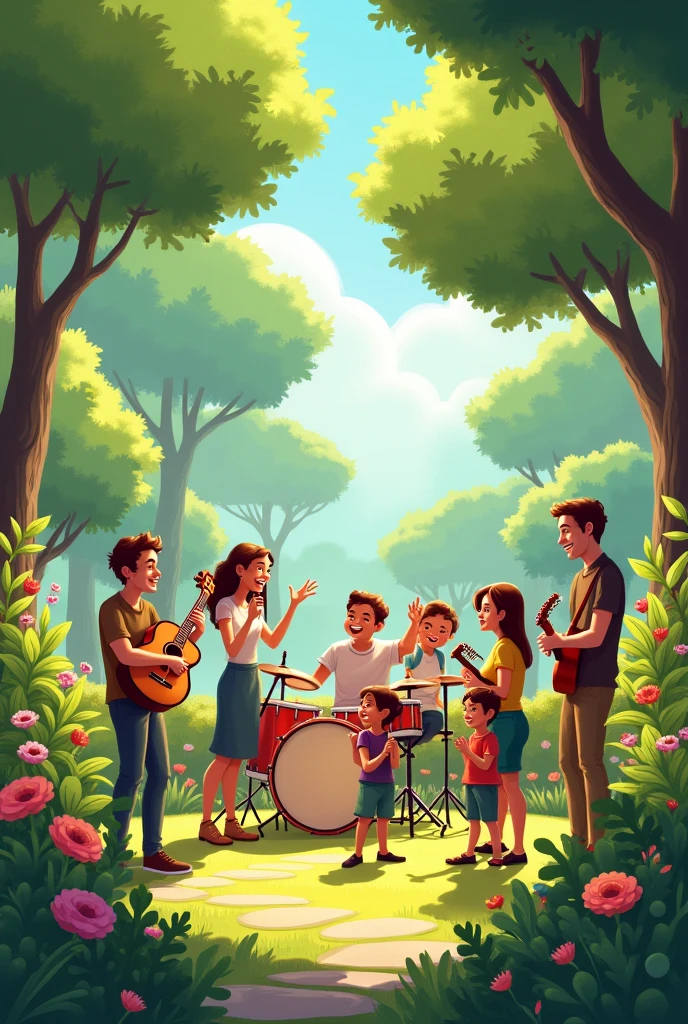 Can you imagine People playing music in the park And feel very happy