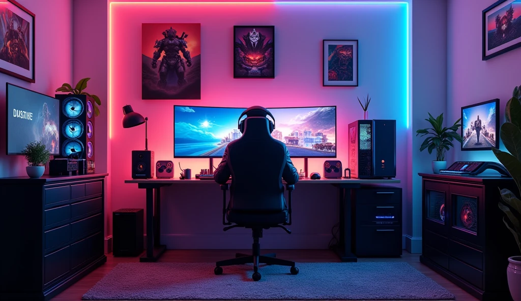 YouTuber gaming room only back ground
