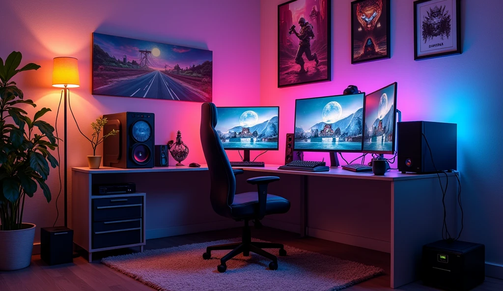 YouTuber gaming room only back ground
