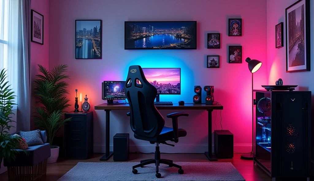 YouTuber gaming room only back ground
