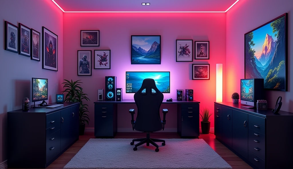 YouTuber gaming room only back ground