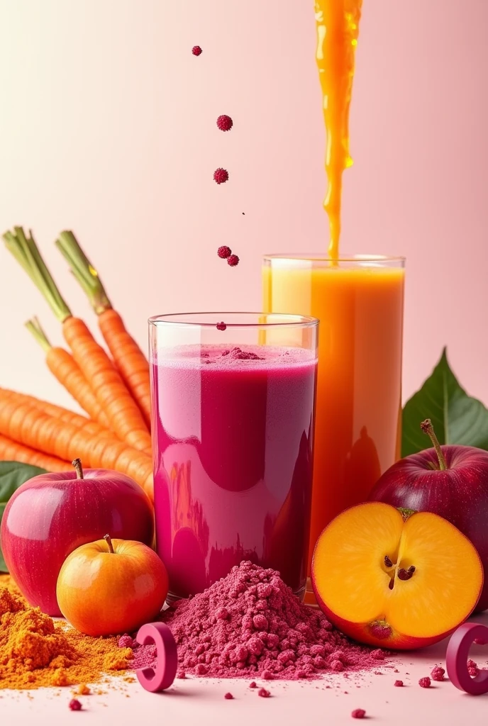 Apple Beetroot Carrot ABC juices powder 
