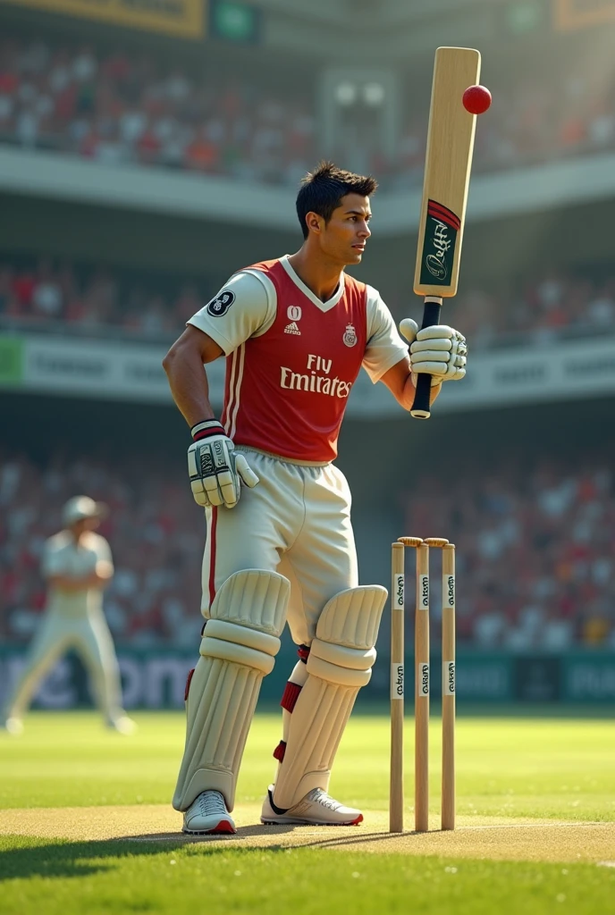 Ronaldo playing cricket