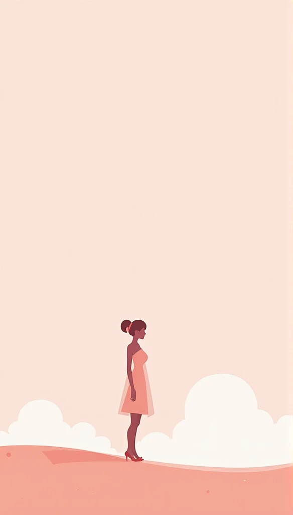 Minimalist Narrative: Create vector graphics using minimalist design techniques,Convey a narrative or tell a story with clean lines., Simple shapes, and careful composition.Pink hue