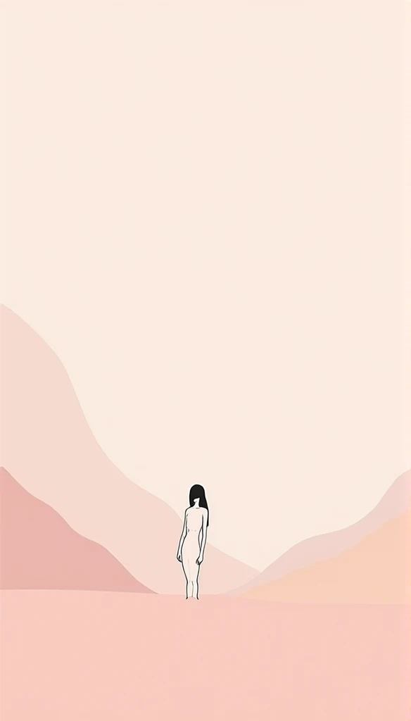 Minimalist Narrative: Create vector graphics using minimalist design techniques，Convey a narrative or tell a story with clean lines., Simple shapes, and careful composition.Pink hue