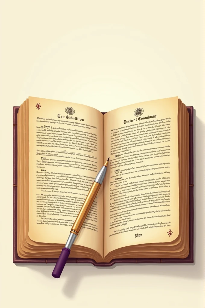 Picture of the Indian Constitution with its pages open.