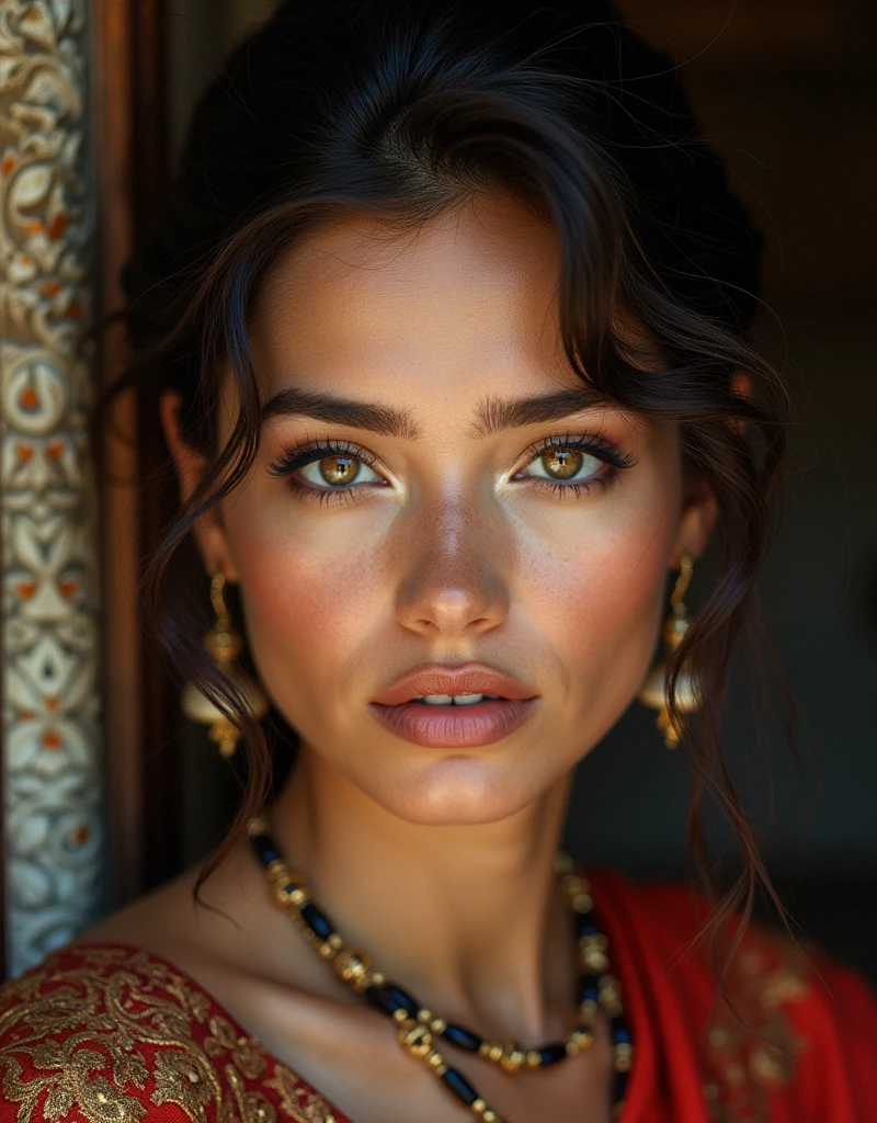 1 woman, by Steve McCurry, 35mm, F/2.8, insanely detailed and intricate, character, hypermaximalist, elegant, ornate, beautiful, exotic, revealing, appealing, attractive, amative, hyper-realistic, super detailed, popular on Flickr, Kodachrome 64 photograph