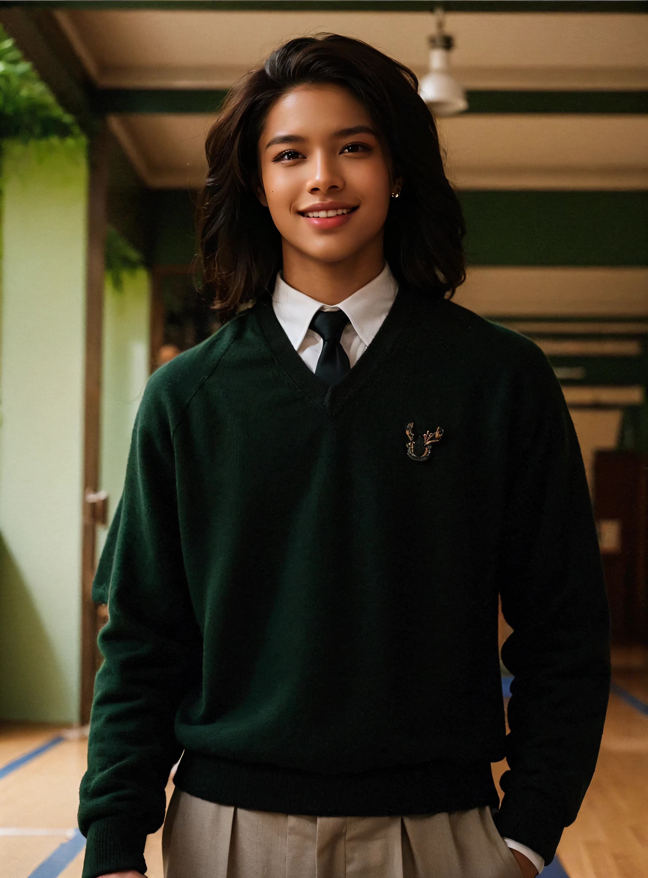 Very beautiful, androgyne, long hair, 18 years, brown skin, darkskin, dollface, perfect face, ginger hair