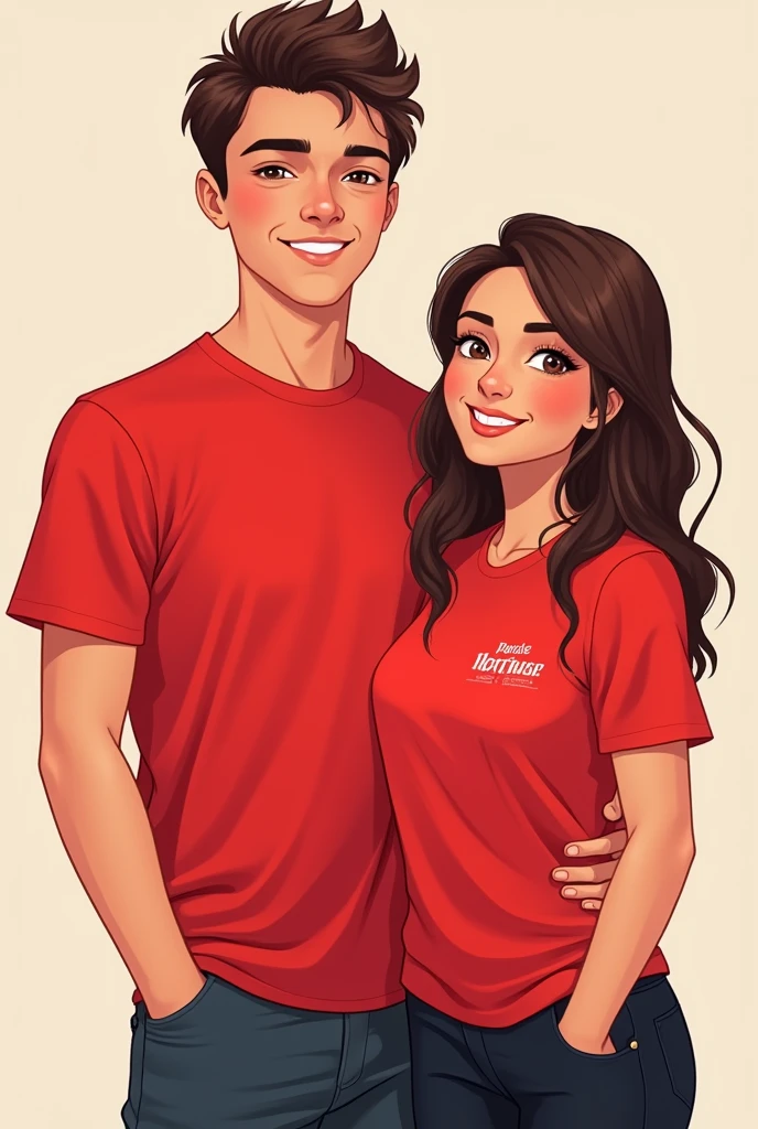 A cute boy good looking t shirt red colour print latter s
A cute girl t shirt red colour print latter r.