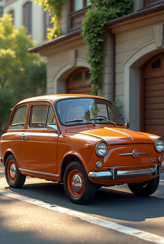 Fiat 147 brown with orange rims