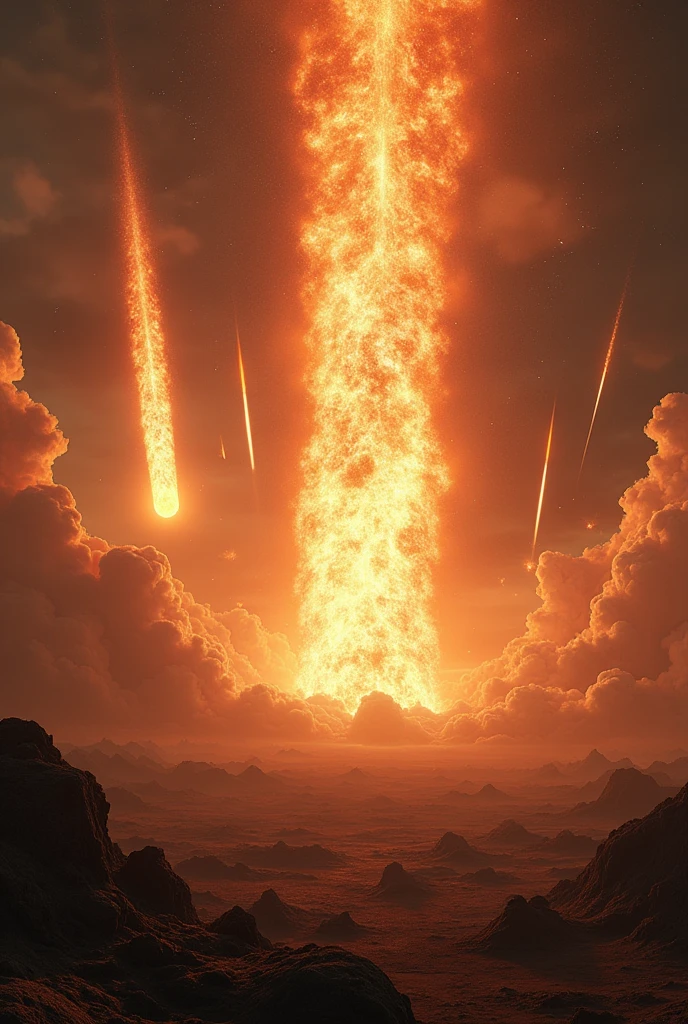 Big meteors come and hit Earth years before the dinosaurs met their end with the Great Exposition.