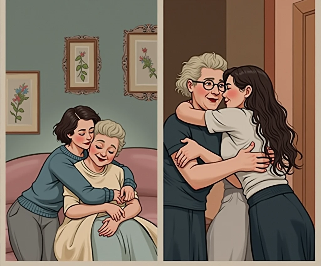 Video hugging my grandmother