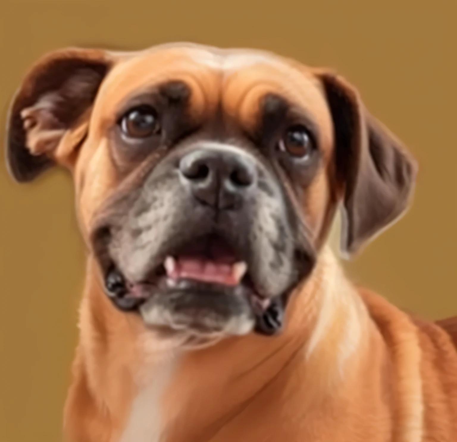a very cute furry dog, hairs drawn like cartoon, perfectly drawn eyes, eyes like a cartoon drawing, beautiful eyes, perfect eyes, she is very happy, she is smiling, the image is very detailed