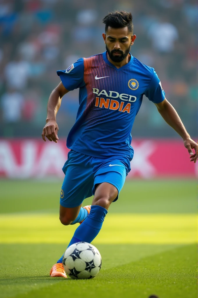 Rohit Sharma playing football