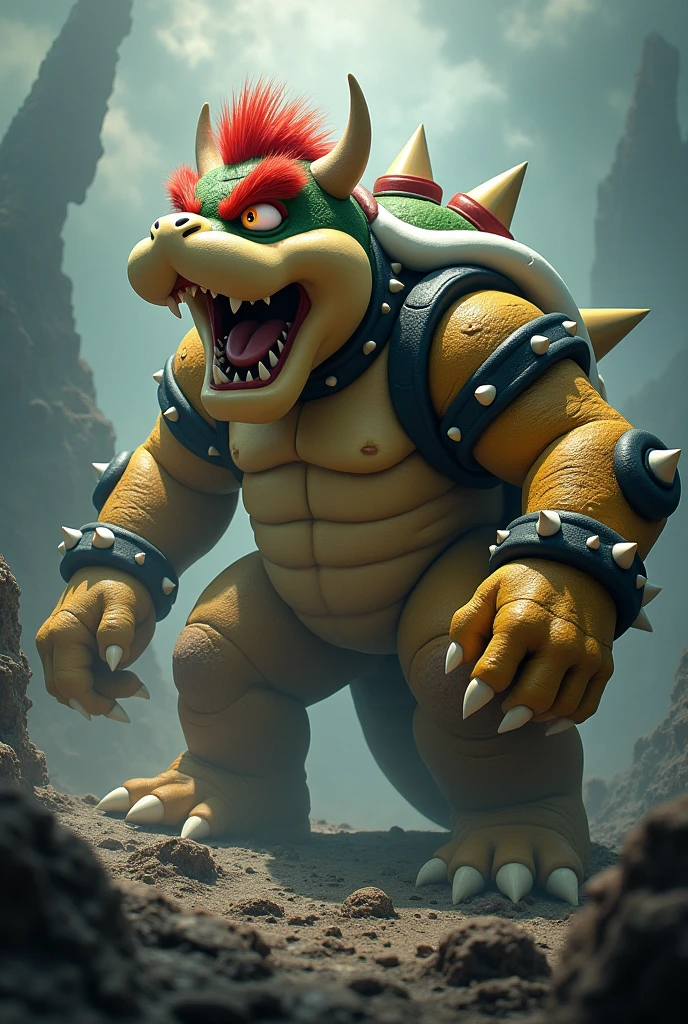 (ultra detailed), A fusion between Toad from Super Mario and Bowser from Super Mario