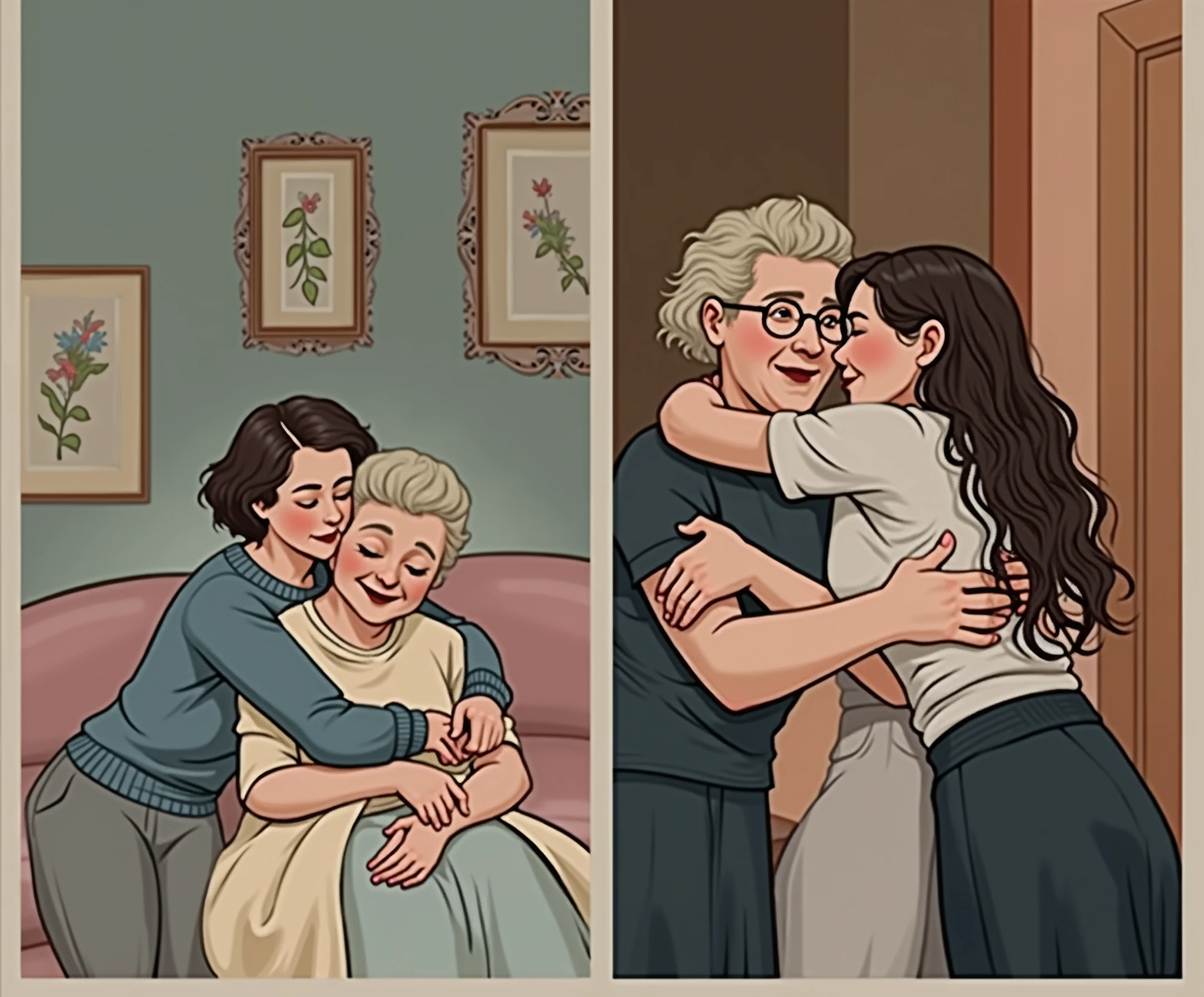 Video hugging my grandmother
