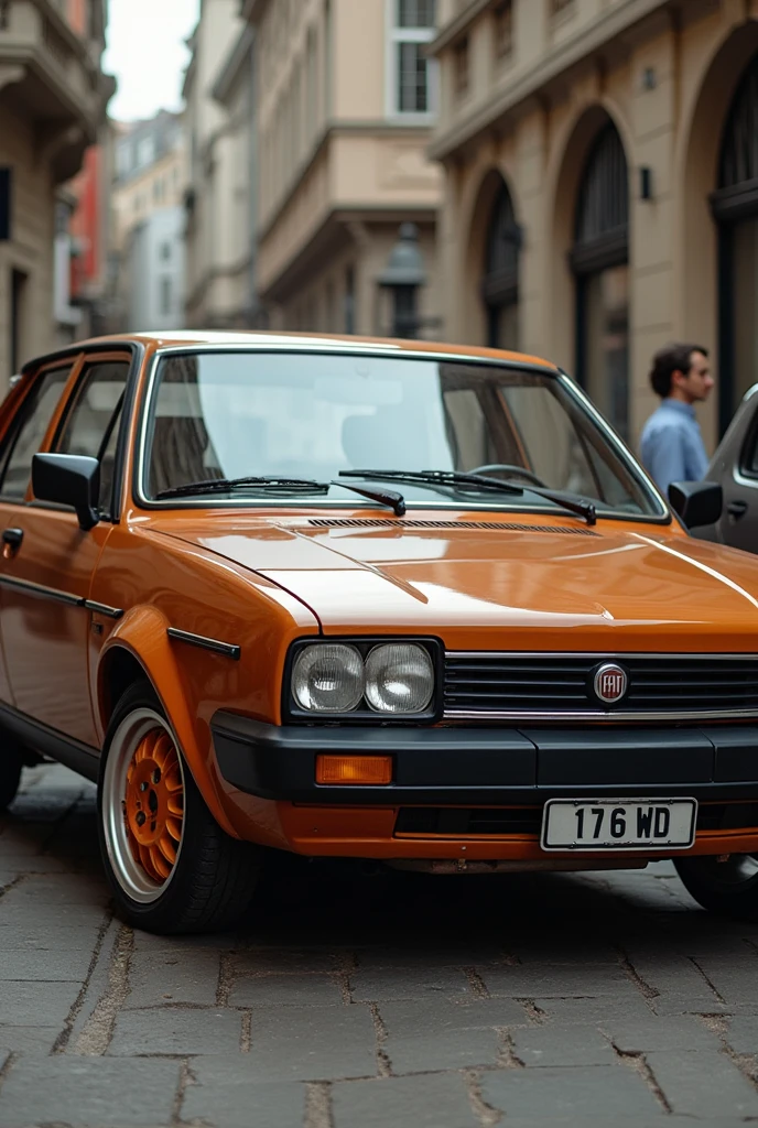 Fiat 147 CL from 1985, brown with orange rims