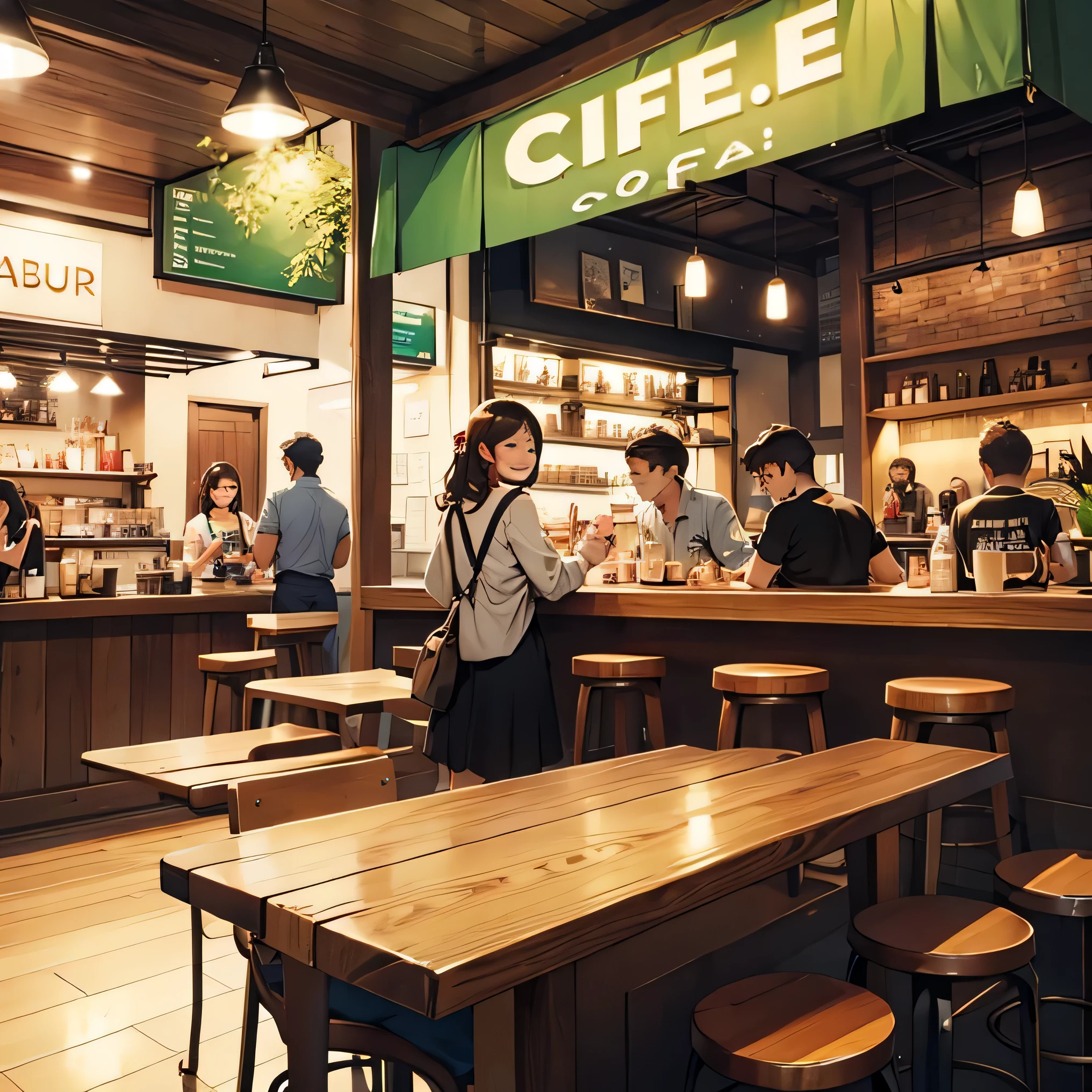 Cafe、coffee、Frappuccino、smile